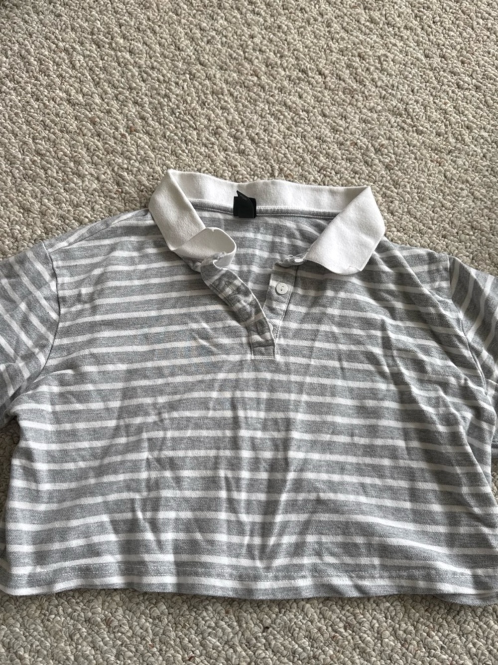 wild fable Grey and White Striped Polo